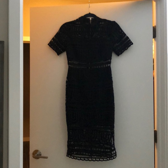 Asos black Lace Dress With Black Lining XS - Picture 4 of 4